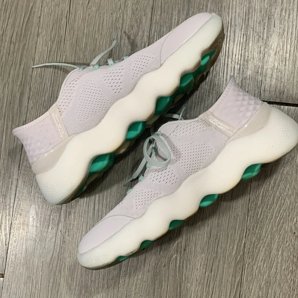 Skechers GO WALK Massage‎ Fit Slip-ins Grey & Green size 11